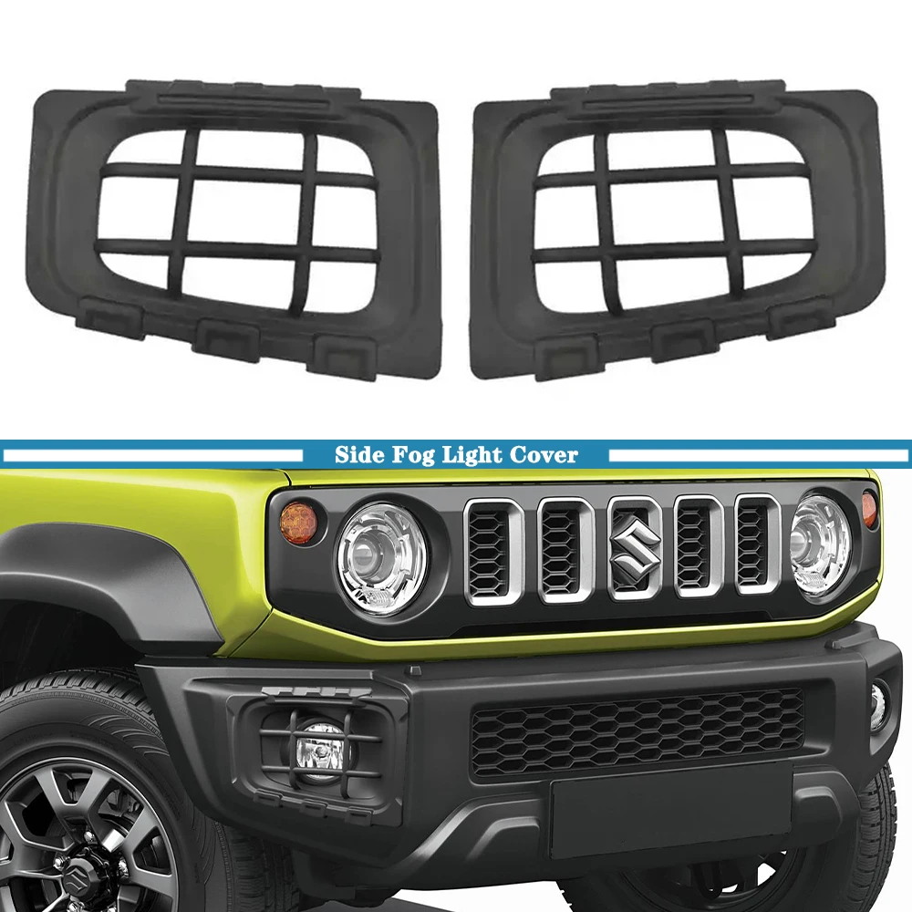 2Pack Car Front Bumper Side Fog Light Lamp Protector Cover Trim for Suzuki Jimny 2019 2020 2021 2022 2023 Exterior Accessories