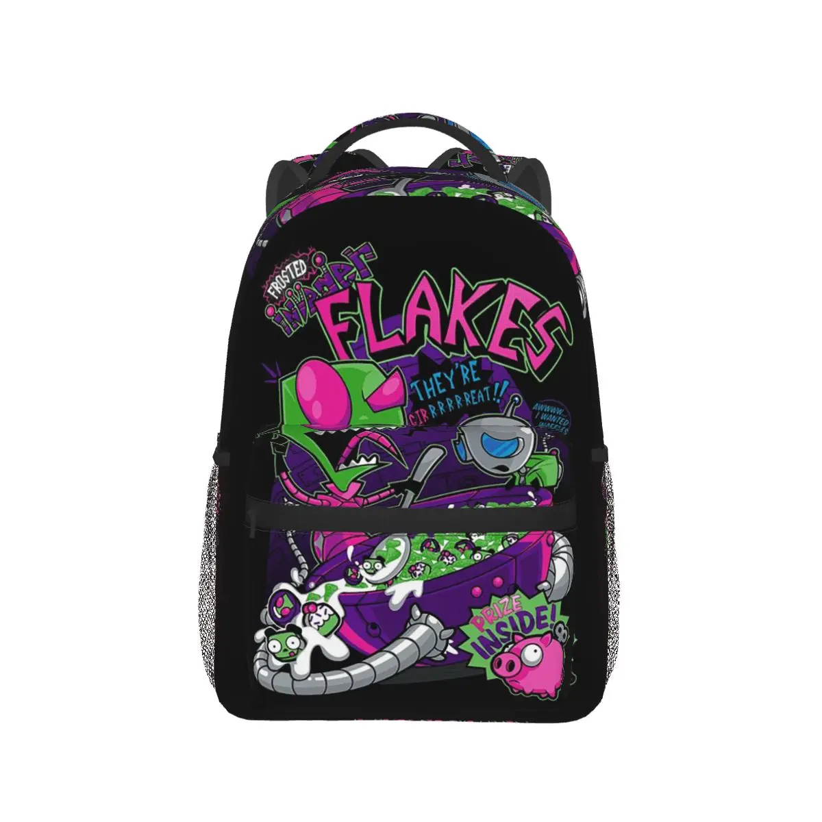 Invader Zim Graphic Backpack Hot Sale Daypack Large Capacity Children BookBag School Bag Shoulder Bags for Men Women