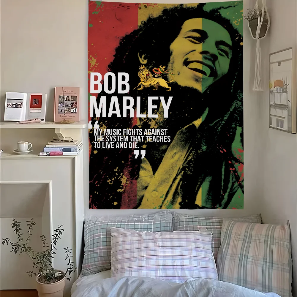 

Reggae Music Singer B-Bob MarleyS Tapestry Hanging Dormitory Room Bedspread Blanket Children's Room Party Home Decoration Gift