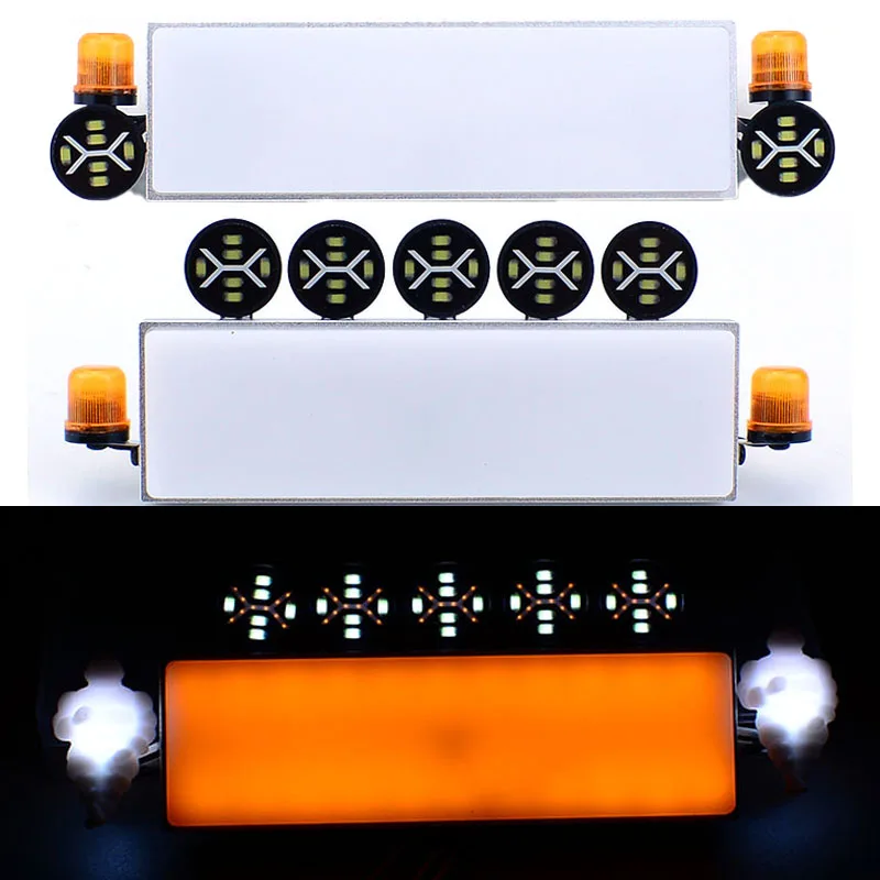 RC 1:14th Scale RC Truck LED Roof Light Box Spotlight Rotating Doll Lamp for SCANIA Tamiya 770S R620 for VOLVO ACTROS AROCS Car