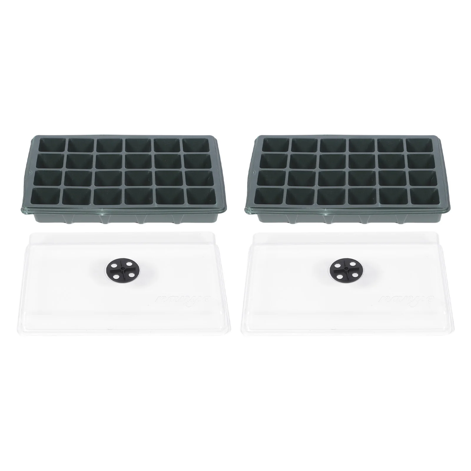 

2Pcs 24Hole Seedling Tray Stands Plant Flower Growth Box Gardening Tray Waterproof Nursery Vegetable Flowers Planter