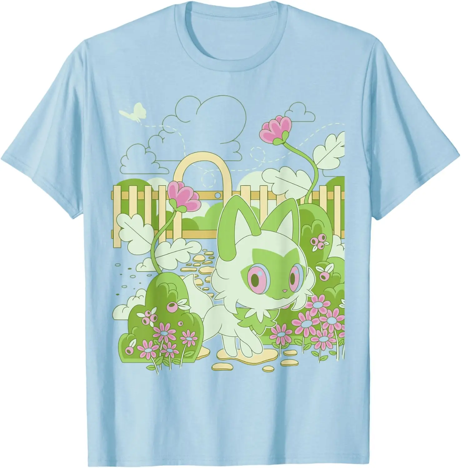 Pokémon - Sprigatito Nature Anime T-Shirt S-6XL