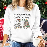 Literary Humor Long Sleeves Sweater Funny 6 7 Meme Graphic Sweatshirts for Women Book Lover Six Seven Memes Casual Tops
