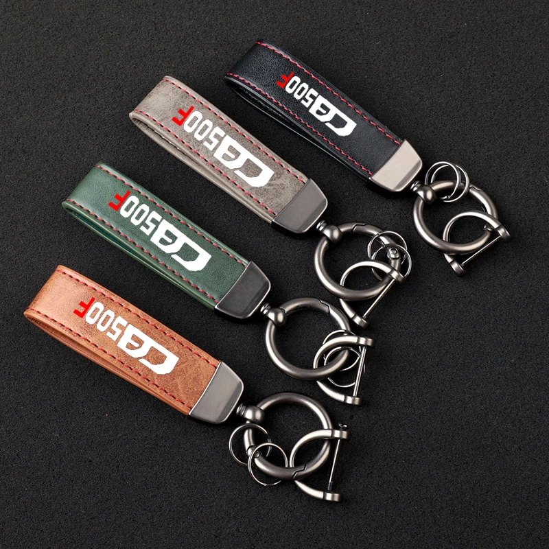 

Premium material leather motorcycle key ring chain for Honda CB500X CB500F CB 500X 500F Accessories with logo