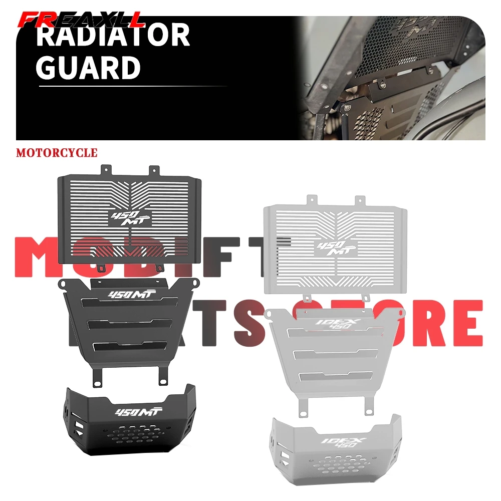 

2025 для CFMOTO 450 MT 450 MT450 2024-2025 450MT Защита радиатора двигателя Передняя выхлопная крышка Защита от клапана 2024