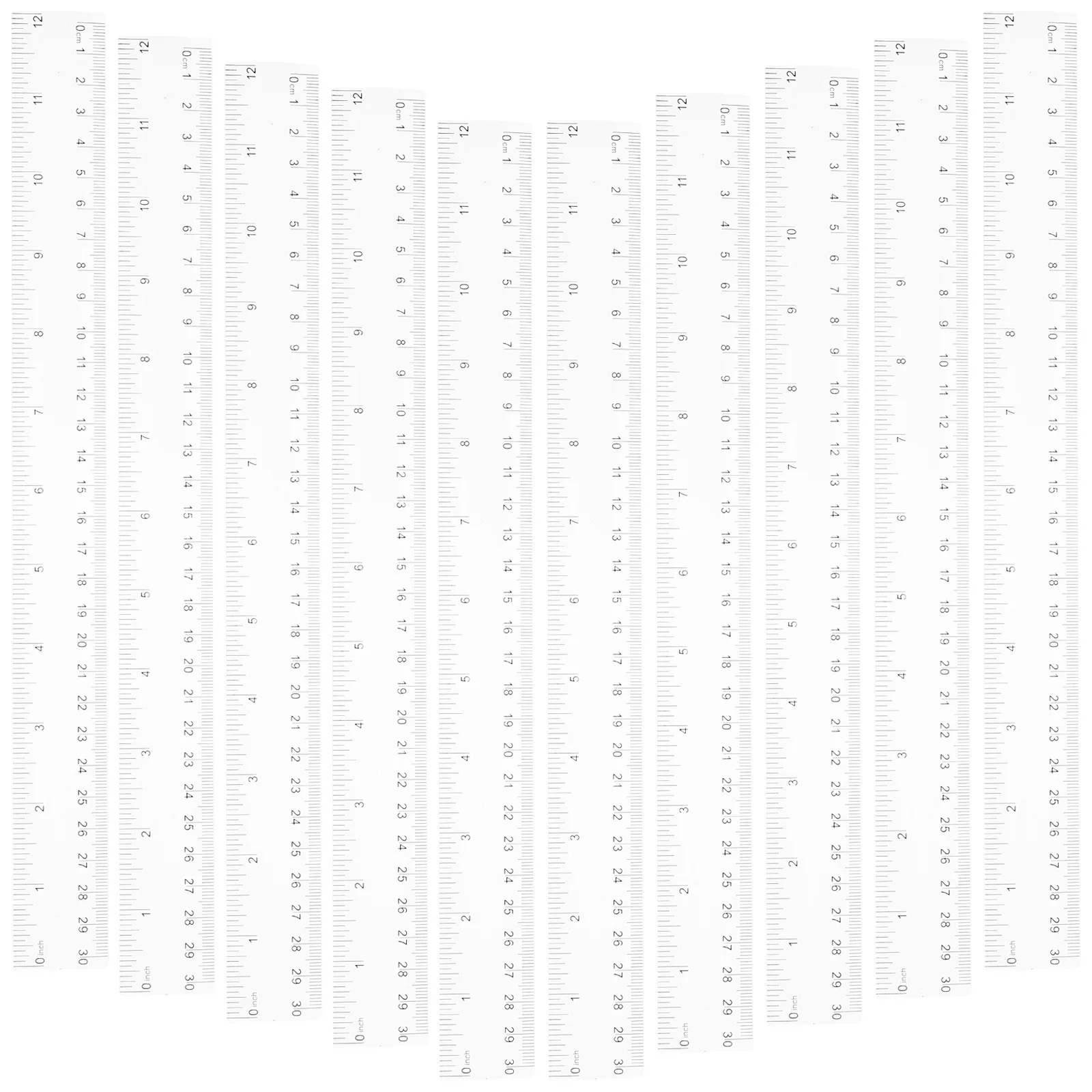 10pcs Transparent Ruler Set Compact Measurement Tool For School Office Math Drawing Straight Ruler Kids Stationery Supply