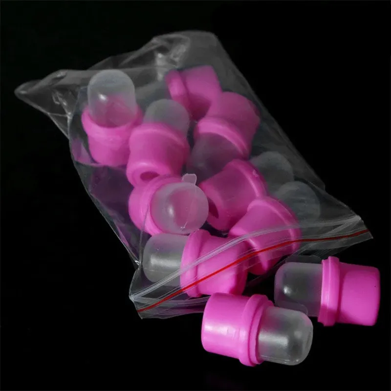10/20/50/100PCS Pink Reusable Wraps Rubber Nail Art Soak Off Cap UV Gel Polish Remover Wrap Clean Polishing Manicure Tool