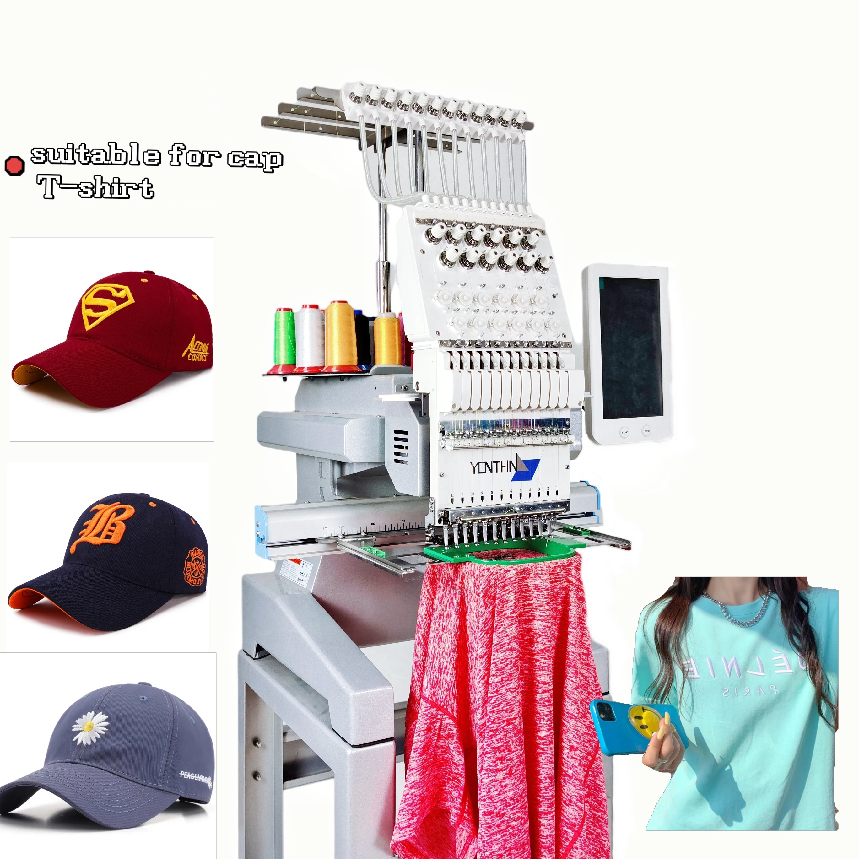 

3D flat shoes socks automatic computer embroidery machine computer single head embroidery