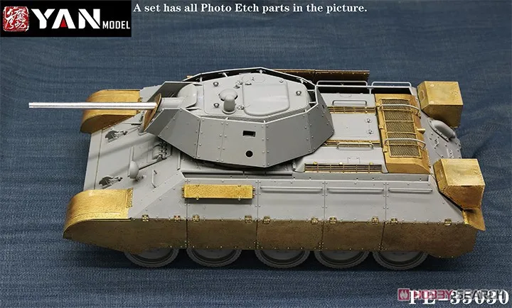 Yan Model PE-35030 1/35 Scale Photo-Etched Parts for T34-76 Two in One (for Border Model BT-009)