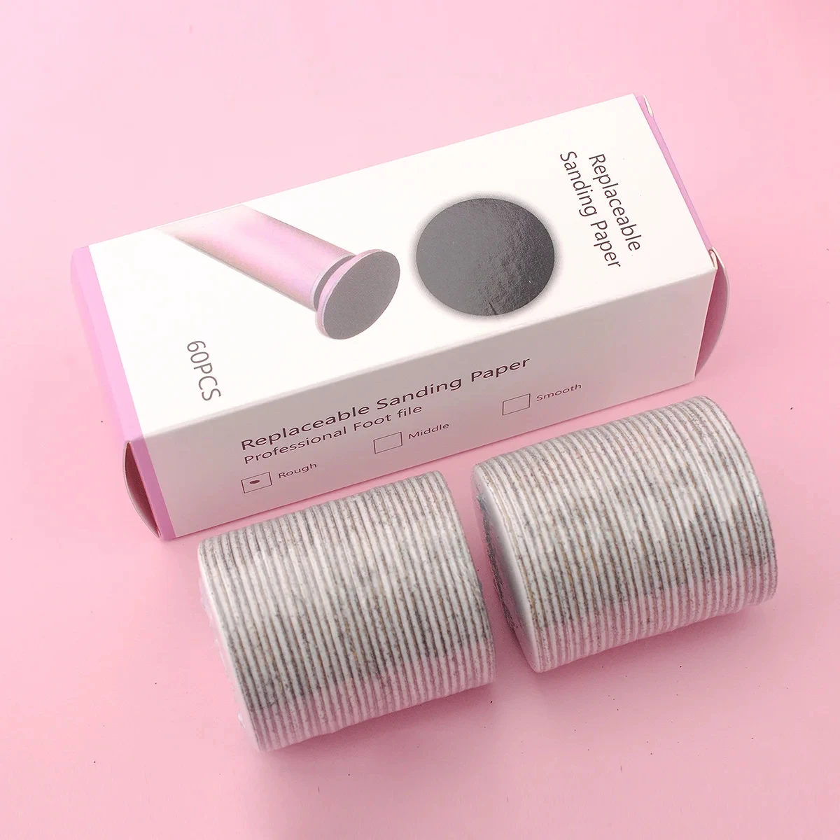 43mm 60pcs/Box Foot Dead Skin Sandpaper For Electric Nail File Cuticle Callus Replaceable Sanding Paper Professional Pedicure image 3