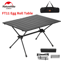Naturehike Folding Egg Roll Table Aluminum Alloy Camping Outdoor Picnic Tourist Fishing Table Portable Adjustable Barbecue Desk