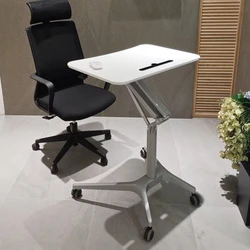 De pé pneumático automático Lift Table, computador de escritório, preguiçoso cabeceira, mesa móvel ajustável, mesa de treinamento, mesa de estudo