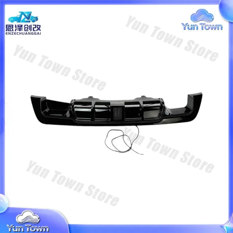 Custom for 5 Series E60 rear lip diffuser with LED lights unilateral double outlet body kit car exterior styling