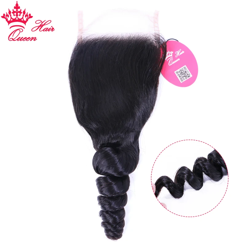 

Lace Closure Loose Wave 100% Peruvian Virgin Human Raw Hair Extensions Natural Color Closure Queen Hair Official Store