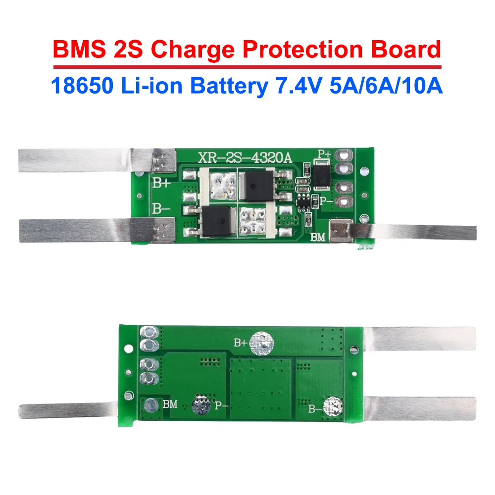 BMS 2S 18650 7.4V Li-ion Lithium Battery Charge Discharge Protection Board PCB 2S 5A 6A 10A Protect Circuit Plates Module