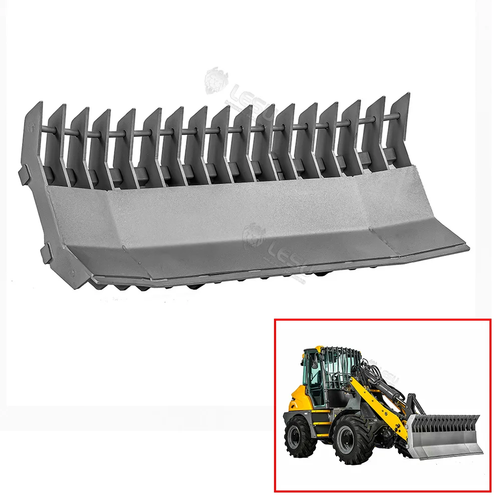 LESU 1/14 Dozer Shovel Rake Bucket for Radio Control 4X4 AOUE MCL8 RC Hydraulic Loader Engineering Car Model Toys DIY Parts