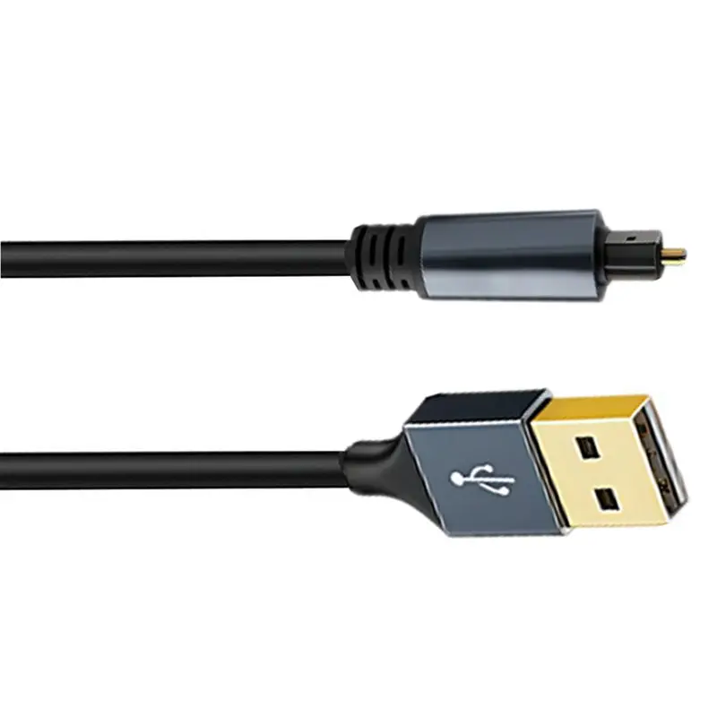 สายส่งสัญญาณเสียงดิจิตอล USB-A ตัวผู้ เป็น TOSLINK ไฟเบอร์ออปติก ความยาว 1.2 ม.-4.5 ม. พร้อมชิปดิจิตอล SPDIF PCM สเตอริโออะแดปเตอร์