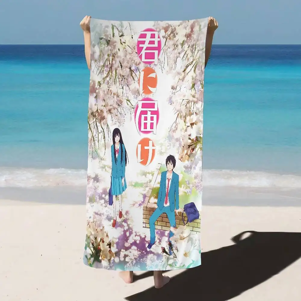 Kimi Ni Todoke Anime Microfiber Printed Beach Towel Mountain Climbing Yoga Beach Swimming Running Absorbent Soft Towel