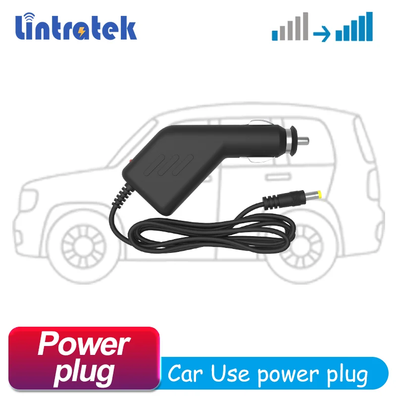 lintratek car use 2g 3g 4g signal repeater power adapter suit for 12V or 5V cell phone signal booster amplifer 900 2100 1800