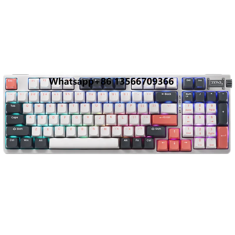 THUNDEROBOT ZERO Crack of Dawn KZ5096 2,4G Teclado mecánico inalámbrico 96 teclas 3 modos RGB retroiluminación teclado para juegos