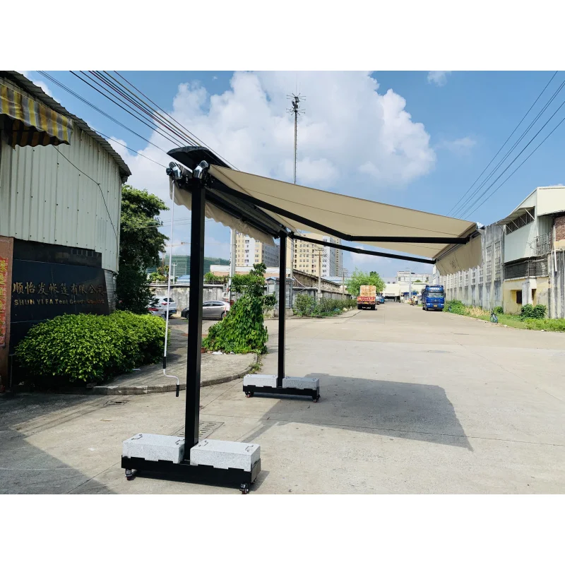 Custom. التلقائي الفاخرة قافلة نفخ مقاوم للماء في الهواء الطلق شاشة الظل فناء المظلة مزدوجة Retra أفضل مظلة قابلة للسحب #2