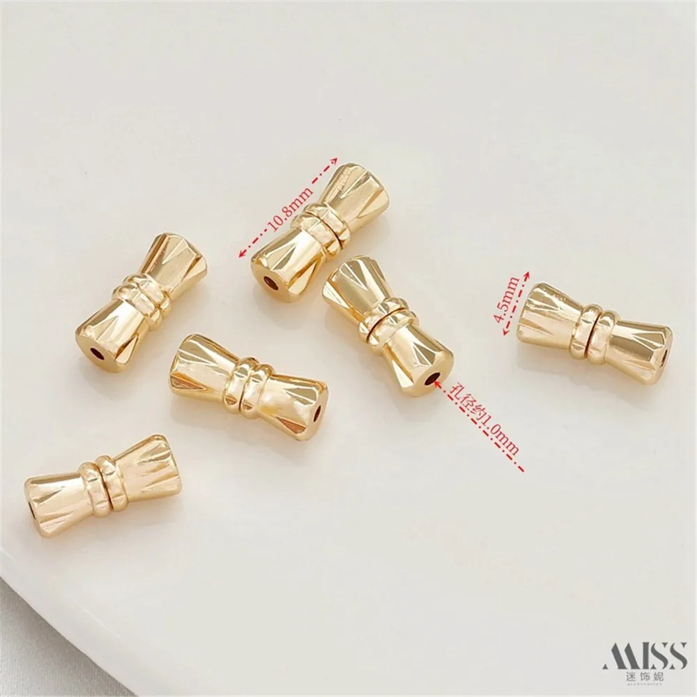 14K Gold Pearl Necklace Button Head Connecting Buckle Connector Buckle Spiral Buckle DIY Bracelet Ending Buckle Accessories