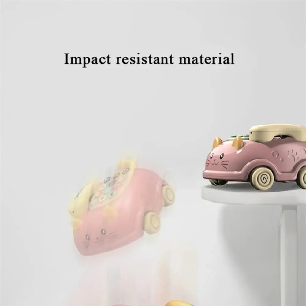 Telefono Educativo per Bambini a Forma di Autobus con Musica, Suoni e Luci, Simulazione Divertente e Adorabile di Telefono Fisso