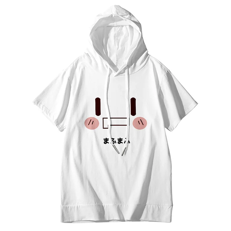 2024 Anime Nico Niconico Mafu Mafu Mafumafu Hooded T Shirt Women Men Summer Short Sleeve Boy girls Hooded T-shirt Boy T-shirt