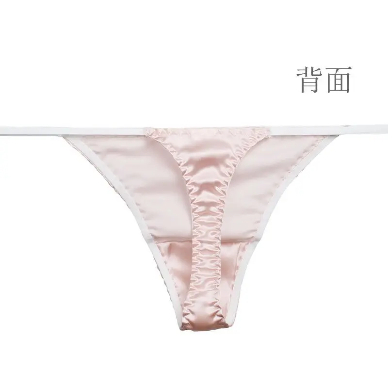 Free mail silk thong mulberry silk women comfortable breathable elastic no trace low waist sexy T pants underwear