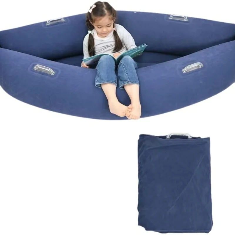 

PVC inflatable pod lazy flocking sofa seat cushion