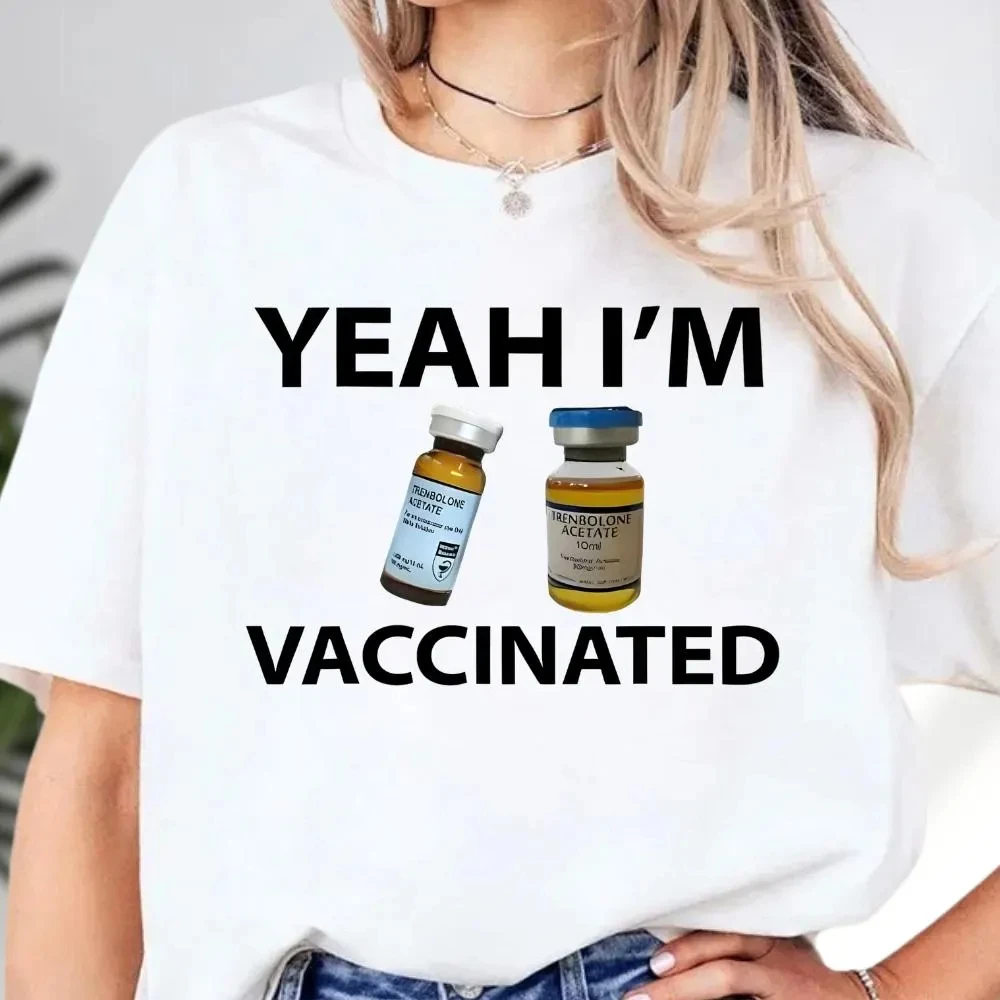 Yeah I’m Vaccinated Shirt, Funny Anti Vax Humor Graphic Tee, Sarcastic Dark Joke Shirt, Anti Vaccine Meme Shirt