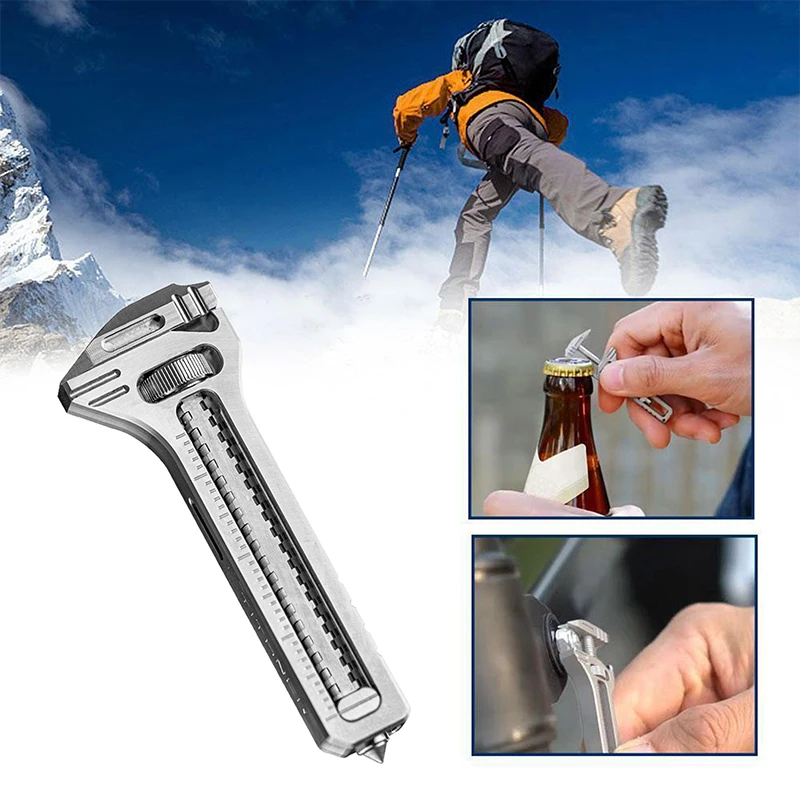 EDC Multi Tool Compact Multitool Key Ring Chain Pocket Cutter Screwdriver Multi Camping Survival Three in one whistle compass