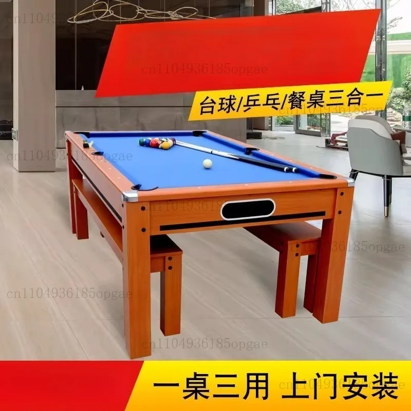 Four - in - One Pool Table Family American Flip Folding Multi-function Indoor Pool Hockey Table Tennis Conference Table