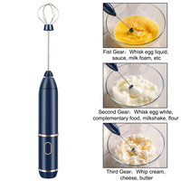 For Cappuccino Cream Stirring Tools USB 3 Speeds Mini Coffee Maker Whisk Electric Handheld Milk Frothers Kitchen Egg Whisk Mixer