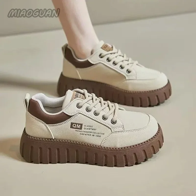 2024 nuove scarpe da donna Sneakers con plateau Comfort Fashion Designer scarpe da donna 5cm scarpe Casual con aumento Zapatillas De Mujer