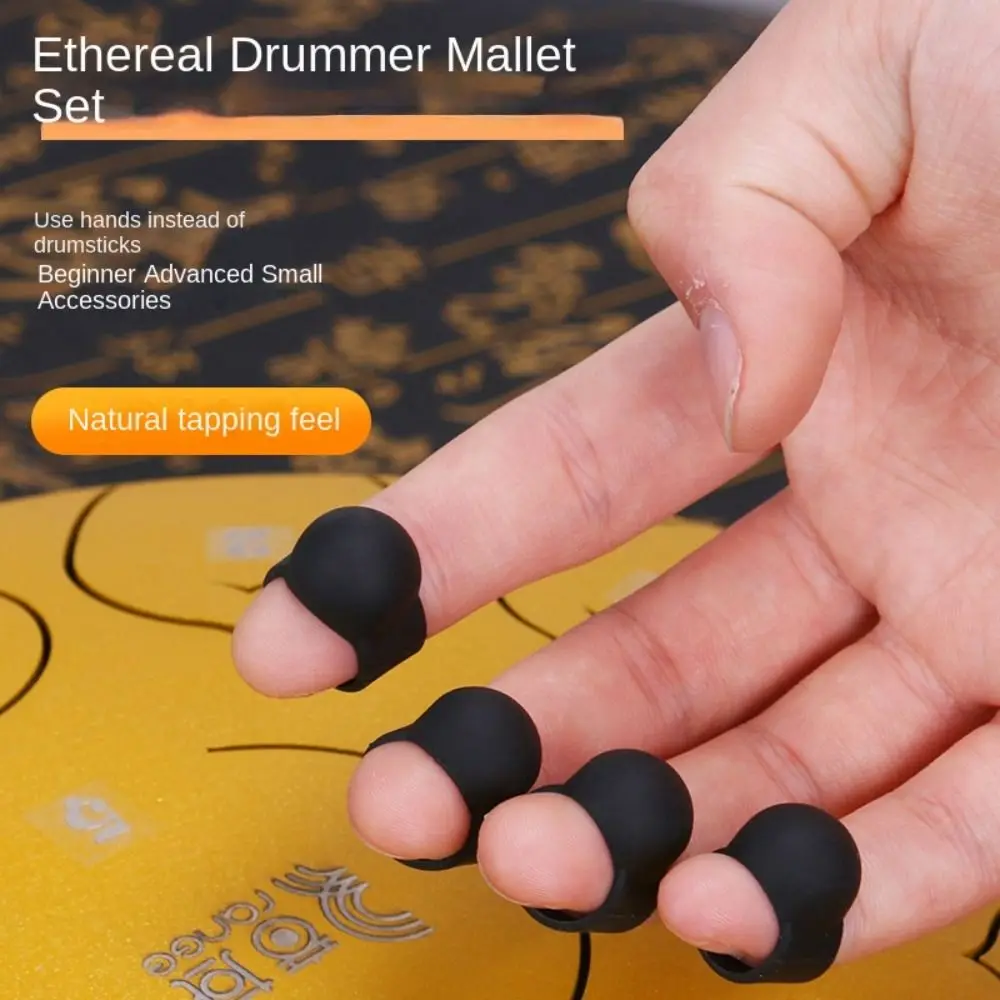 Dedales de silicona para percusión – Batería, handpan y tambor de lengüetas - imagen 4