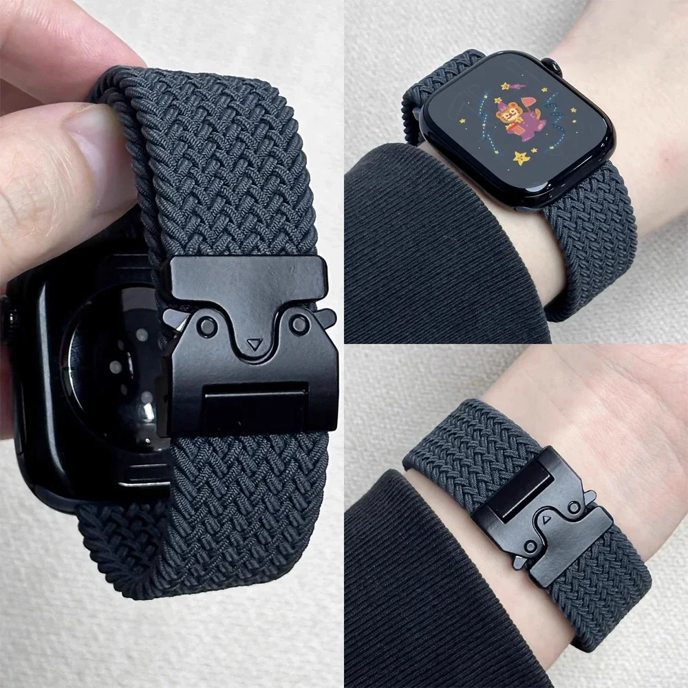 Fallschirmbänder für Apple Watch Band 46 mm 44 mm 45 mm 42 mm 41 40 mm Ultra 2 49 mm geflochtene Correa iWatch Serie 11 10 9 SE 8 7 6 5
