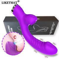 Vibrator For Women 2 In 1 Licking Machine Clitoris Stimulator G-Spot Powerful Vibro Dildo Wand Female Clit Sucker Adult Sex Toys