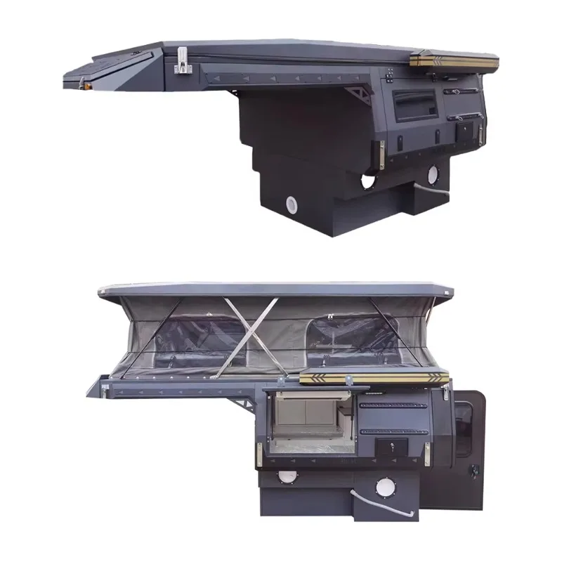 شريحة منبثقة قابلة للتخصيص في شاحنة مقطورة تخييم لاقط Rv المظلة المعسكر هارد شل الألومنيوم المنبثقة شاحنة توبر #2