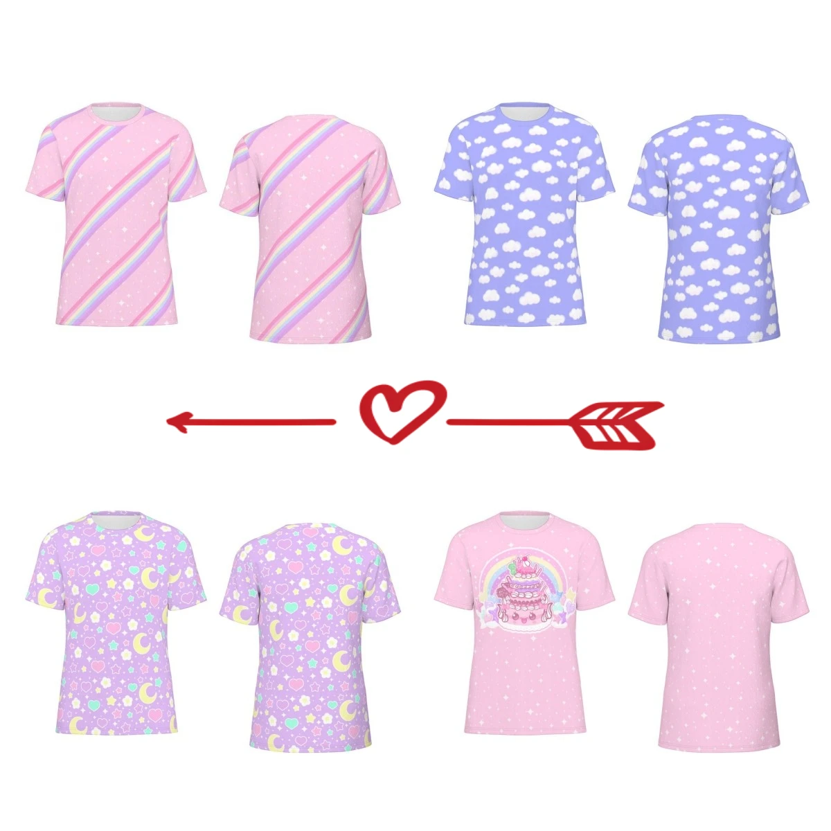 2026 Neues Modisches Kawaii Mädchen-T-Shirt für Kinder-Partys, Locker Geschnittenes Kurzarm-Oberteil für Erwachsene im Y2K-Stil, Lässiges Süßes Kleidungsstück
