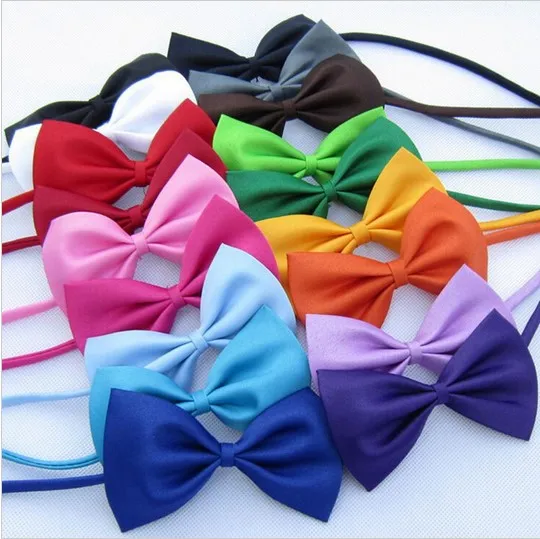 50/100 Solid Small Dog Cat Bow Tie Bulk Neck Tie Bowties For Dogs Pets Adjustable Kitten Pet Grooming Accessories Pet Supplies