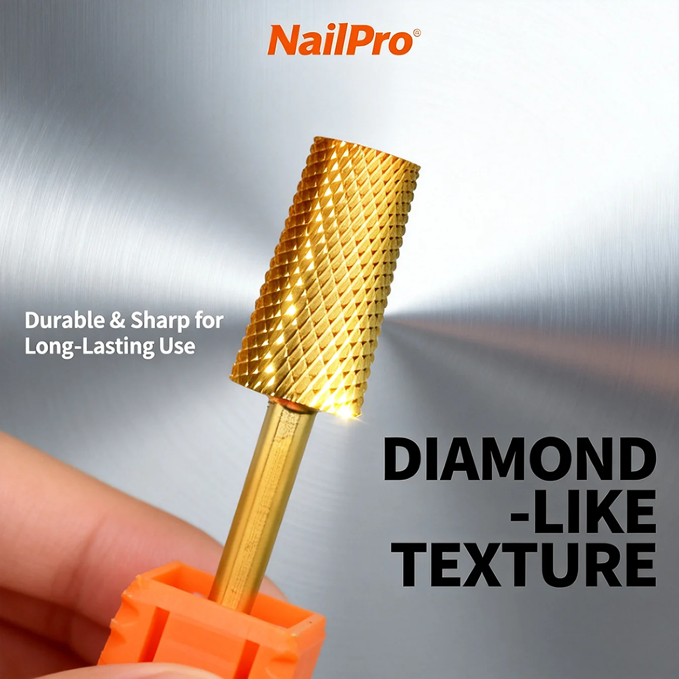 Frez trapezowy RolinStar 6.6, duży, stożkowy, złoty, srebrny, stalowy, węglikowy, do frezowania paznokci, manicure i pedicure. — zdjęcie 4