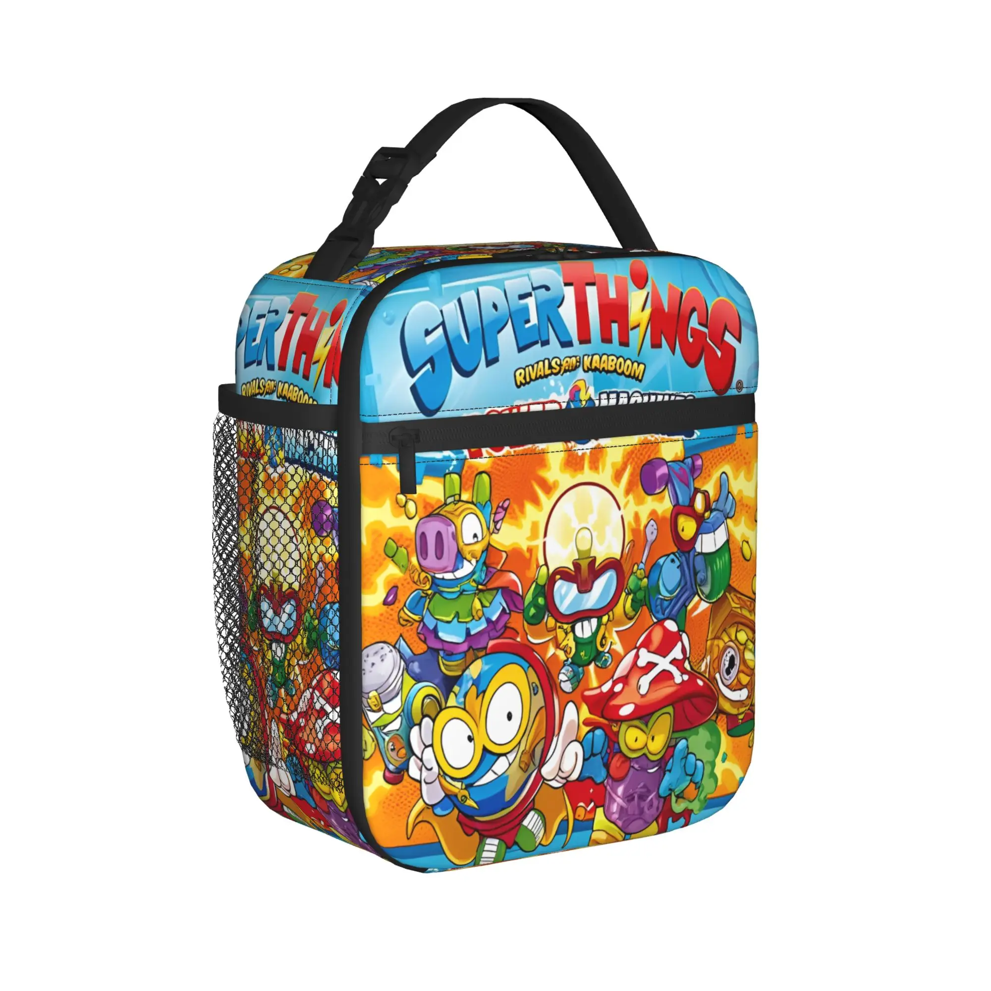 

Термосумка для обедов SuperThings, многоразовая, контейнер для еды Super Zings, вместительная сумка-тоут для детского сада