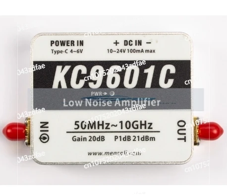 KC9601C Low noise amplifier 50M-10GHz 20dB high linearity Type-C power supply LNA