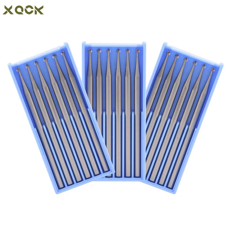 6 Pieces Tungsten Steel Burs Ball Head Shaped Jewellery DIY Carving Bur Olive Amber Wood Mill Router Bit Jewelry Engraving Tools