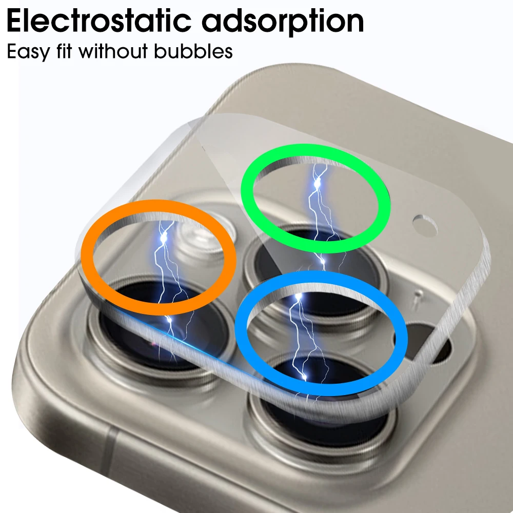 Luminous Camera Protector For iPhone 15 15Plus 15Pro Phones Back Lens Night Light Films Tempered Glass For iPhone 15 Pro MAX