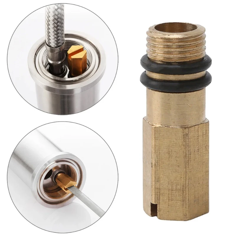 1Pcs Brass Plug for Converting Hot Cold Water Faucet to Single Cold, Single Hole Hose Inlet Blocking Cap, Copper Muffler Fitting