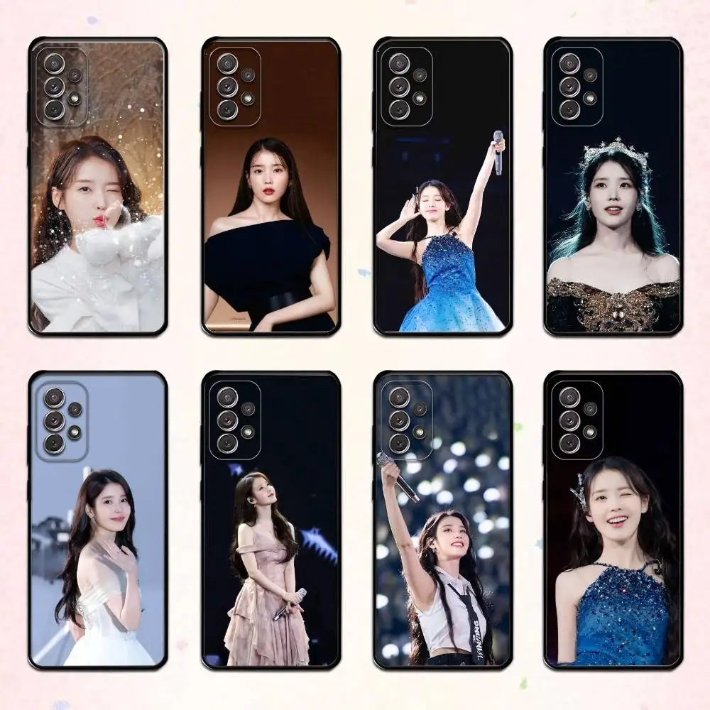

S-Singer I-IU L-Lee-Ji-Eun Phone Case For Samsung S 25,24,23,22,30,21,10,9,Ultra,Plus,Lite,FE,4,5 G Soft Black Case