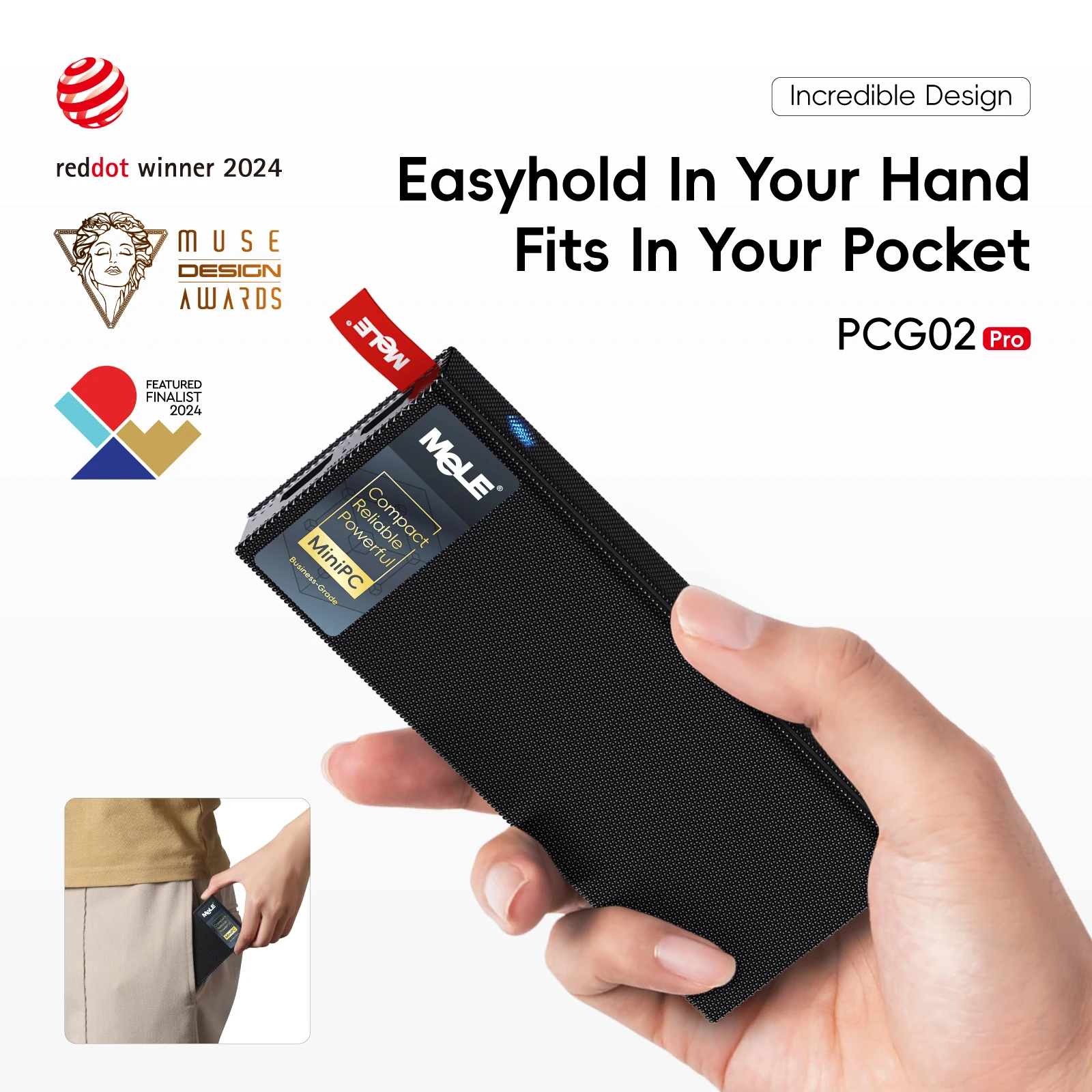 MeLE PCG02 Pro Fanless Mini PC Stick N5100 8GB/256GB, WiFi5 USB