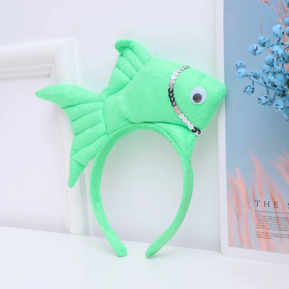 

Goldfish Headband Kids Halloween Headdress Premium Fabric Durable Lifelike Party Accessories Children Performance Festivals Hair